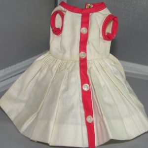 Cissette #735 1962 Polished Cotton w/Red edging dress