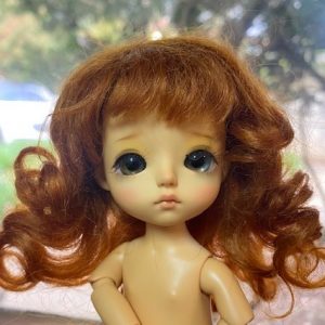 Lati Wig: Red w/bangs, curls – sz 5-6