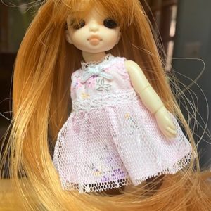 Dollfie Plus Wig Strawberry Blonde Long Straight sz 3-4