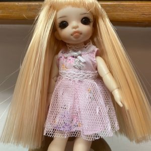 Dollfie Plus Wig Blonde Long Straight/Bangs – sz 3-4