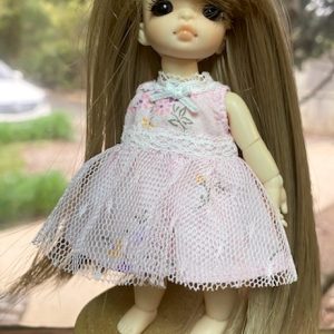 Dollfie Plus Wig Cream w/Bangs & Braids – sz 3-4