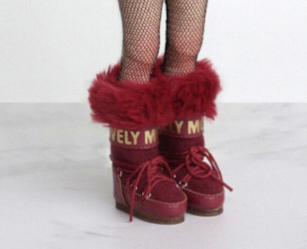 SK Snow Boots (Wine) Fits Blythe/Pullip/Etc
