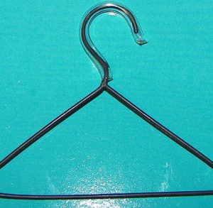 Metal Hanger w/Plastic 3″