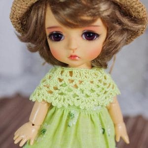 Ylang Garden Crochet Shawl Collar Coat (Green) Fits 1/8 Dolls