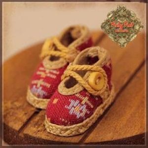 HH0022A YU PING Red Print Fabric Shoes