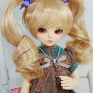 YW-89 Yo-SD Wig:  Golden Blonde Long Pigtails