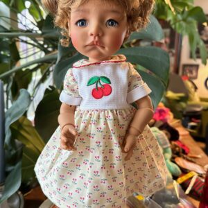 Wee Designs Cherries Outfit Fits Meadowdolls Dumpling & Similar 11″