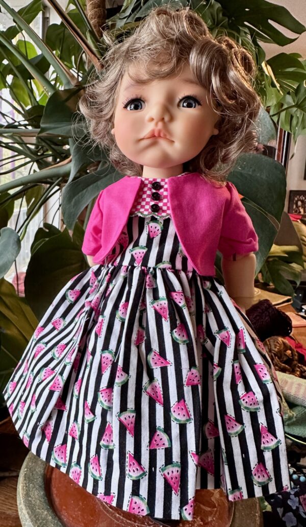 Wee Designs Melon Slices Outfit fits Meadowdolls Dumpling & Similar 11" - Image 3