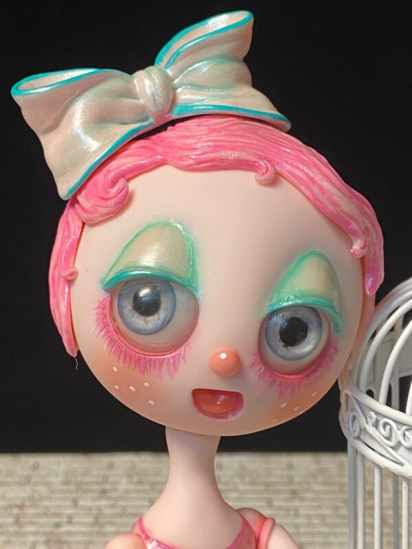 Ruby, Magical Musical Lady 23cm (9") Pink Petal Resin PROTOTYPE Handpainted by Nefer Kane - Image 2