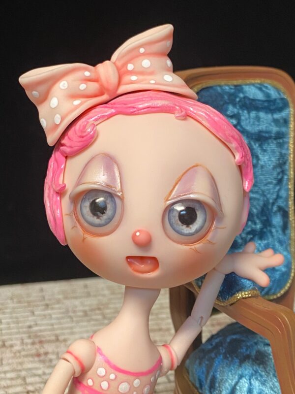 Ruby, Magical Musical Lady 23cm (9") Pink Petal Resin PROTOTYPE handpainted by Nefer Kane - Image 2