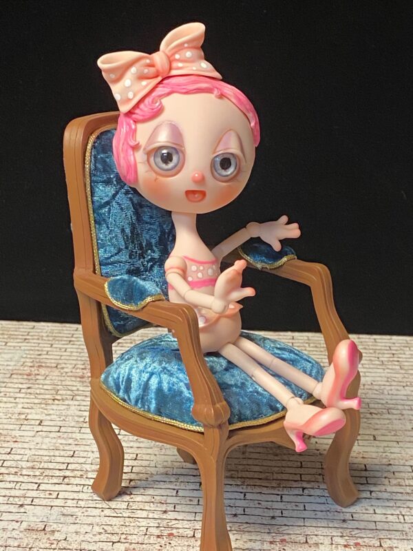 Ruby, Magical Musical Lady 23cm (9") Pink Petal Resin PROTOTYPE handpainted by Nefer Kane - Image 4