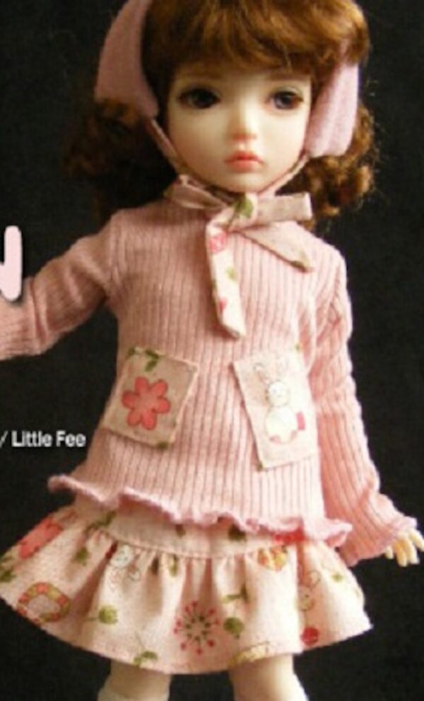 Boneka Bonita wearing Pink Bunny on My Pocket outfit  & Roller Skates (Tuesday Sculpt) 10" NEW MINT - Image 2