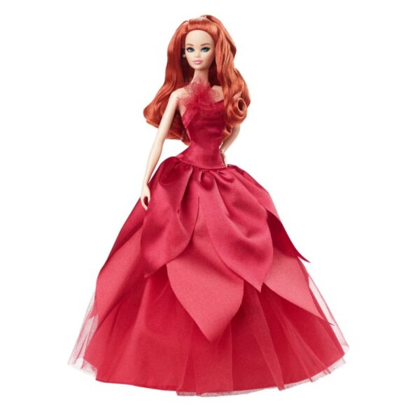 HGW73 2022 Holiday Barbie (Redhead) NRFB in Shipper - Image 2