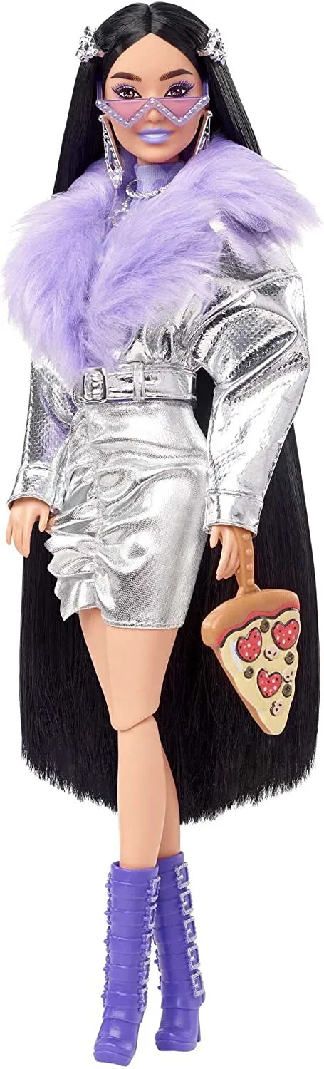 HHN07 Barbie Extra #15 (Black Hair/Silver Jacket & Pet Dalmation