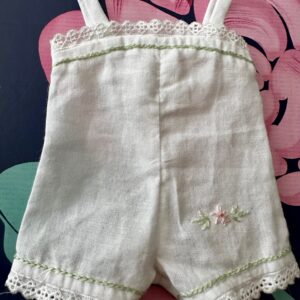 White Batiste Delicate and Dainty Teddy 24cm/10″
