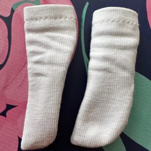 Boneka White  knit socks for dolls 24cm, 10″