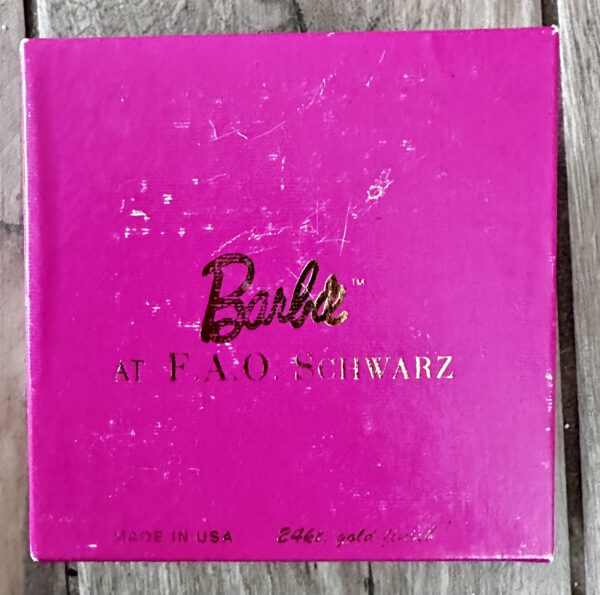 BARBIE Ball Ornament FAO Exclusive 24k Gold finish filigree & Barbie cutouts in Box Retired - Image 2