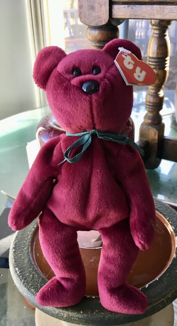 RARE. ERROR TAG  1993 Ty Beanie Baby “Teddy”  #4052 Cranberry 3rd Gen Hang Tag 1st Gen Tush Tag - Image 7