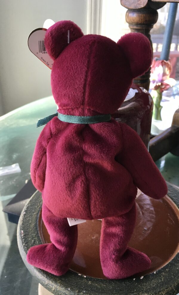 RARE. ERROR TAG  1993 Ty Beanie Baby “Teddy”  #4052 Cranberry 3rd Gen Hang Tag 1st Gen Tush Tag - Image 5