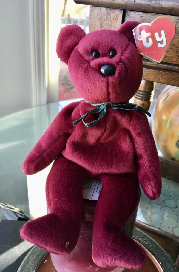 RARE. ERROR TAG  1993 Ty Beanie Baby “Teddy”  #4052 Cranberry 3rd Gen Hang Tag 1st Gen Tush Tag - Image 4