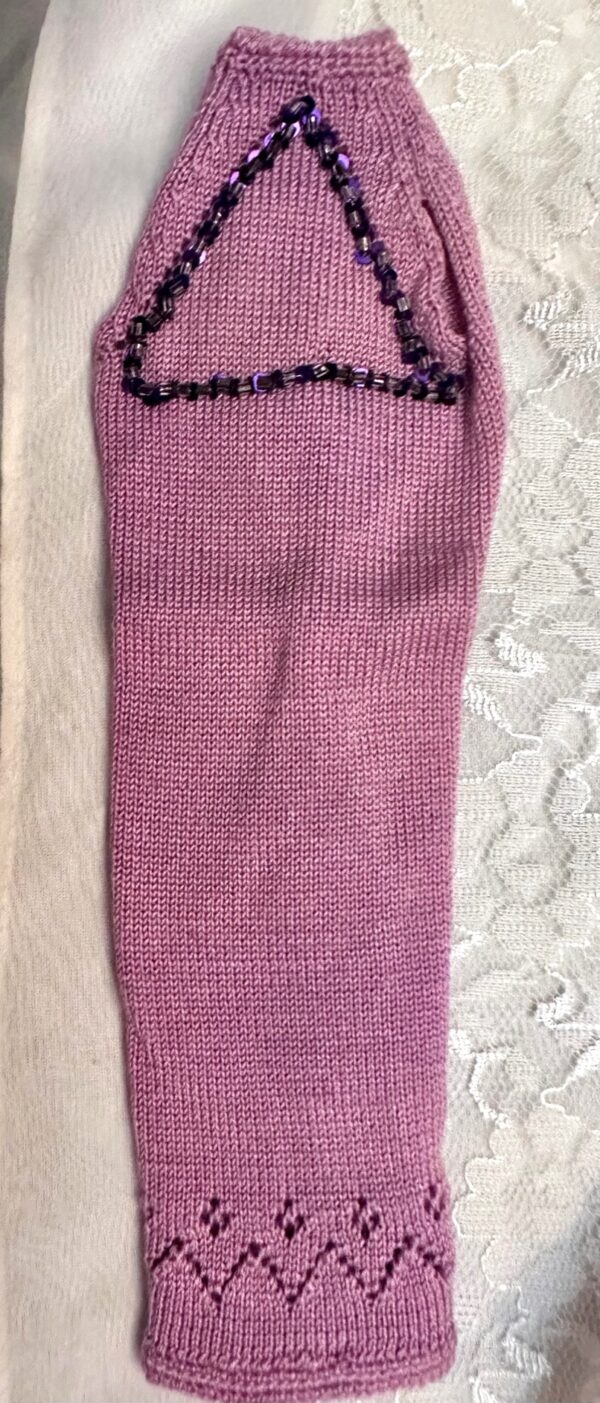 Tyler Wentworth RTW Knit Cocktail Dress w/Beading 16" Mint/No Box