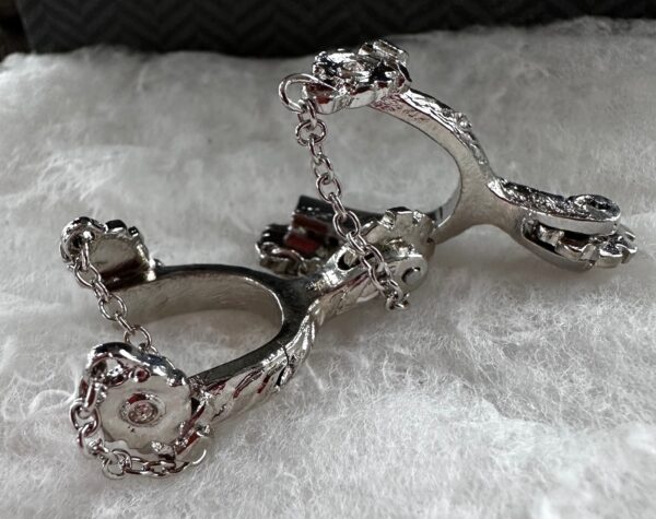 Madame Alexander "Cowgirl Spurs" Silver metal & spurs spin! for 8" & similar size dolls MINT NO BOX