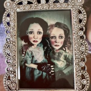 Silver Filigree Frame with Connie Lowe doll pics