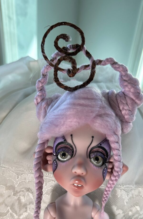 Sculpture Wig  LAVENDER  size 6-7 handmade