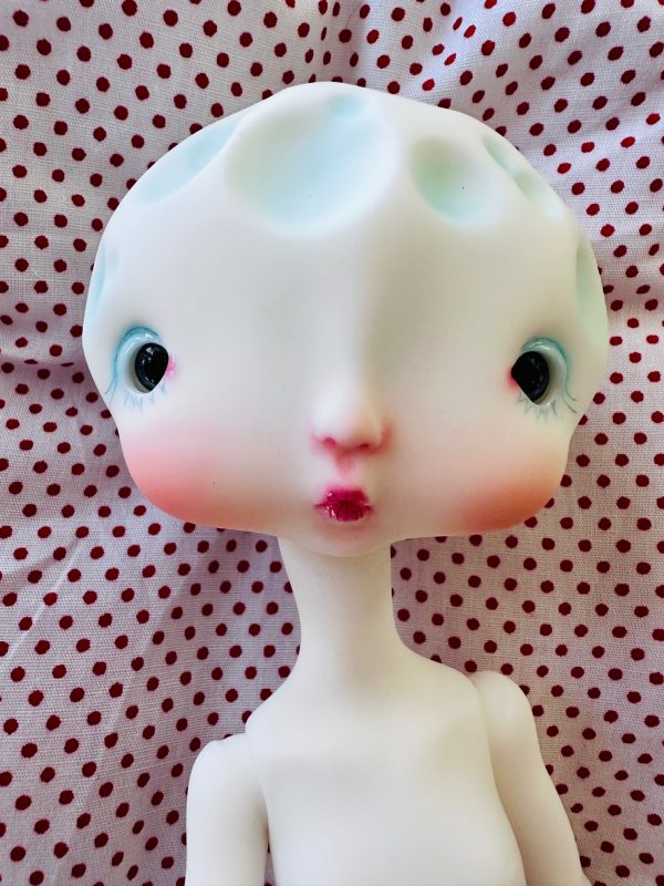 Circus Kane BIG MOON White Glow in the Dark #A.  14.7" one of a kind Painted by Nefer - Image 3