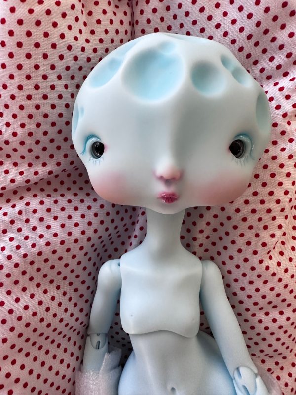 Circus Kane BIG MOON Lagoonaa Blue Glow in the Dark #A  14.7" one of a kind Painted by Nefer