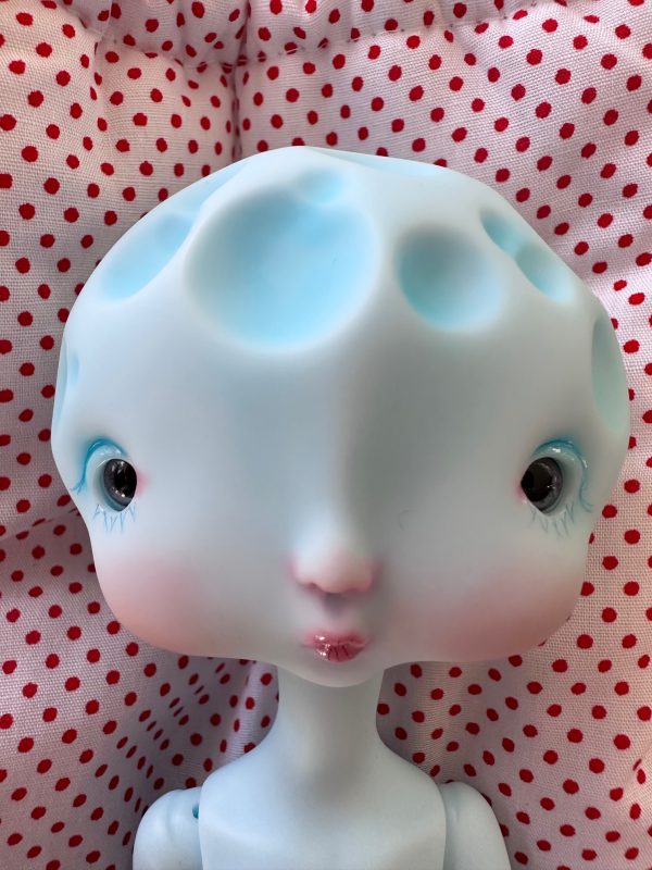 Circus Kane BIG MOON Lagoonaa Blue Glow in the Dark #A  14.7" one of a kind Painted by Nefer - Image 3