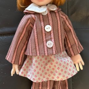 Connie Lowe Ensemble for 10″ -13″ dolls Jacket, Tunic,Pants + Bunny  ooak. Modeled by Small Ginger