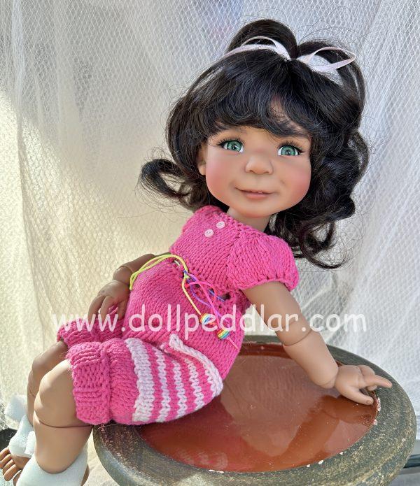 MIIA Fashion Hand-knit Raspberry Romper (Fits 12-16"/Meadowdoll Tween, Moppet & Similar) - Image 5
