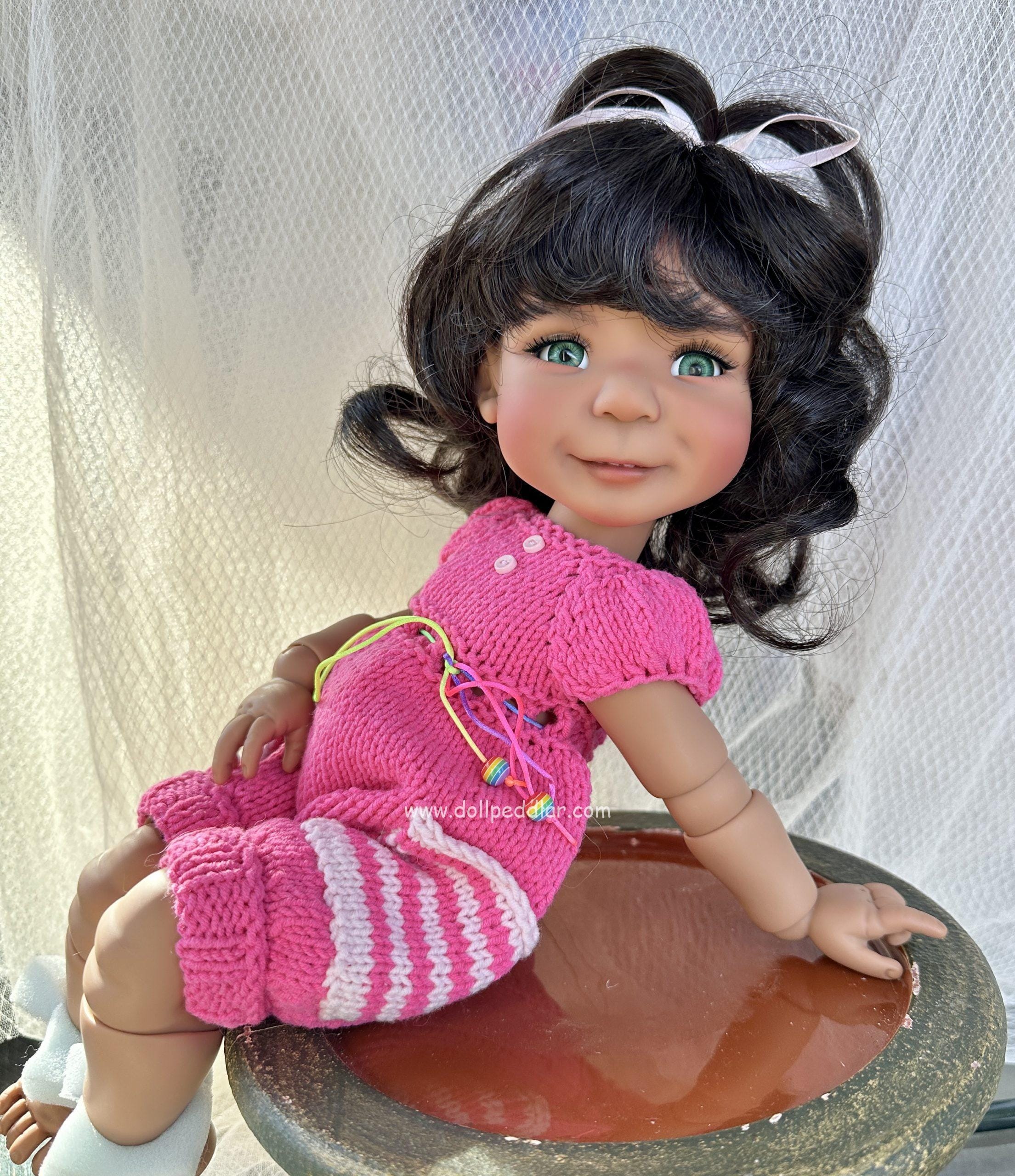 MIIA Fashion Hand-knit Raspberry Romper (Fits 12-16"/Meadowdoll Tween, Moppet & Similar) - Image 5