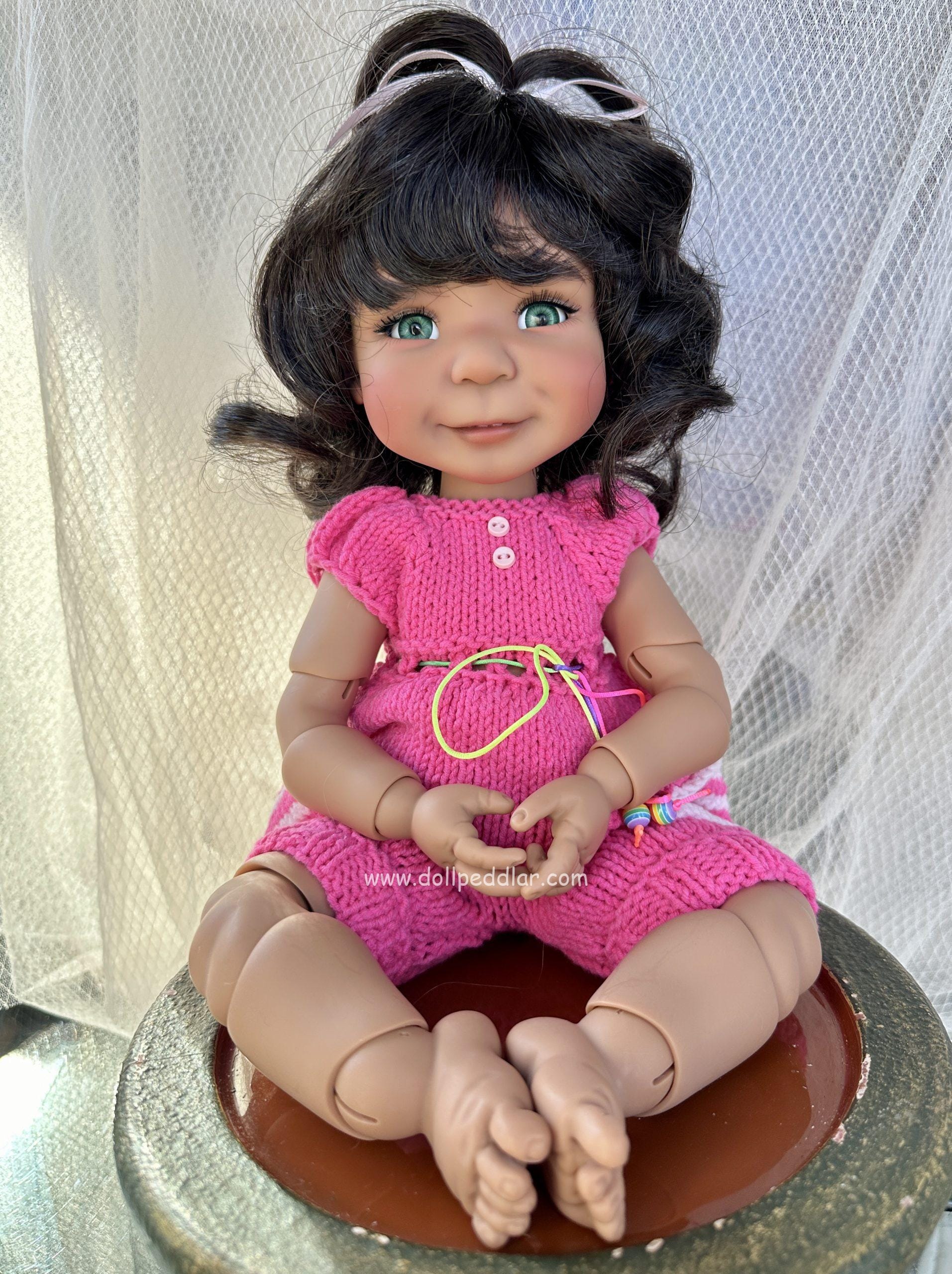 MIIA Fashion Hand-knit Raspberry Romper (Fits 12-16"/Meadowdoll Tween, Moppet & Similar) - Image 4