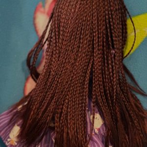 Burgundy Wig Knot-less Micro Box Braids 9-10