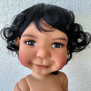 Meadowdolls Moppet AYA Chocolate Resin  ball jointed doll, 15 ” tall with makeup, random eyes..NUDE