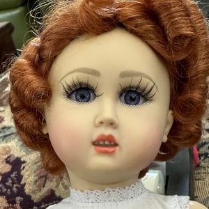 One of a Kind  Bleuette 11.5″ full resin with artist makeup, wig and white cotton underdress  “Josette”  Mint Condition, New