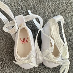RH0003A  White ballerina shoes with bows Shoes  fits Lati Yellow, Riley, Twinkles