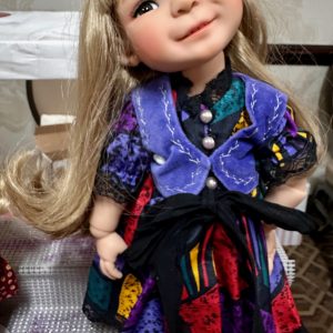 Meadowdolls Moppet AYA Cream Resin  ball jointed doll, 15 ” tall with makeup, eyes..NUDE