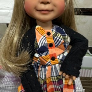Meadowdolls Moppet AYA Chocolate Resin  ball jointed doll, 15 ” tall with makeup, random eyes..NUDE