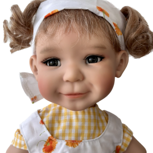 Meadowdolls Moppet AYA Cream Resin  ball jointed doll, 15 ” tall with makeup, eyes..NUDE