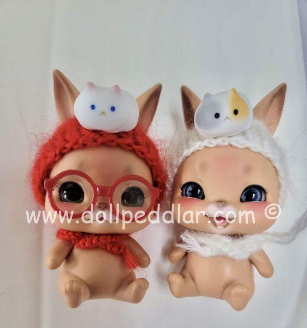 Lati Pet Rabbit Wooly Hats with Knit Scarf (Random) Fits 4" dolls - Image 4
