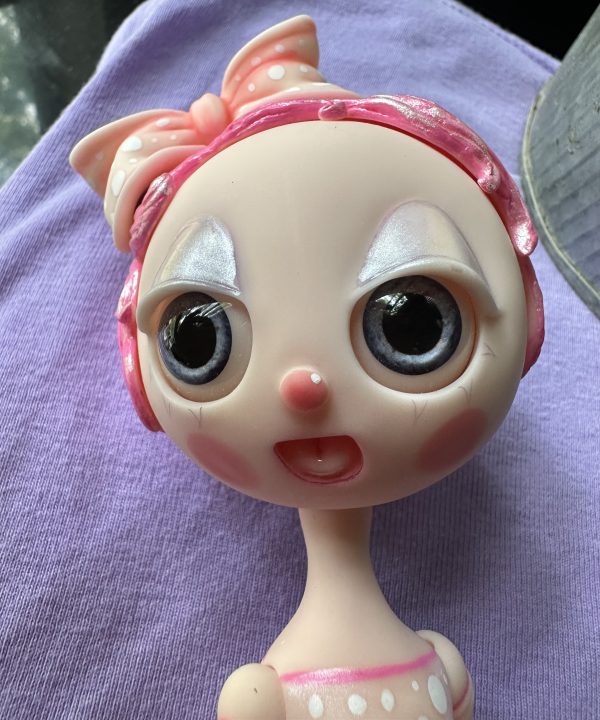 Ruby, Magical Musical Lady 23cm (9") Snow White Resin Full Body Pink tones Handpainted by Nefer Kane - Image 7