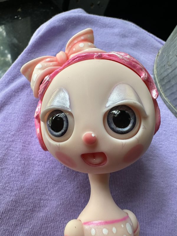 Ruby, Magical Musical Lady 23cm (9") Snow White Resin Full Body Pink tones Handpainted by Nefer Kane - Image 2