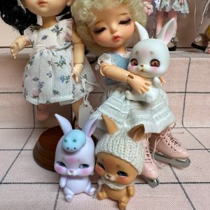 Lati Pet Rabbit White Thoughtful Face 4″