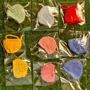 Lati Pet Rabbit Wooly Hats with Knit Scarf (Random) Fits 4″ dolls