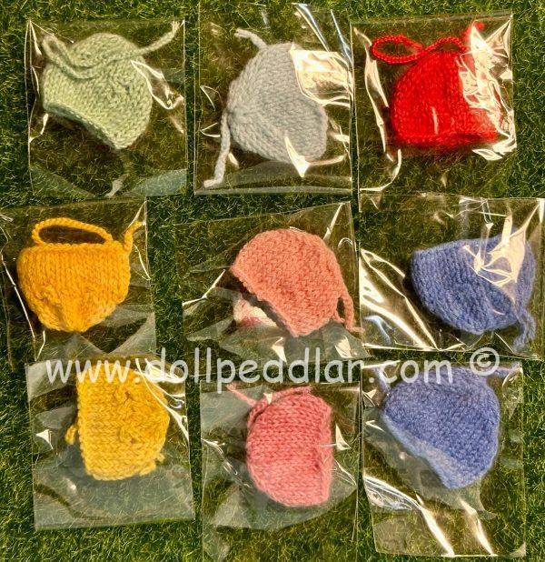 Lati Pet Rabbit Wooly Hats with Knit Scarf (Random) Fits 4" dolls - Image 2