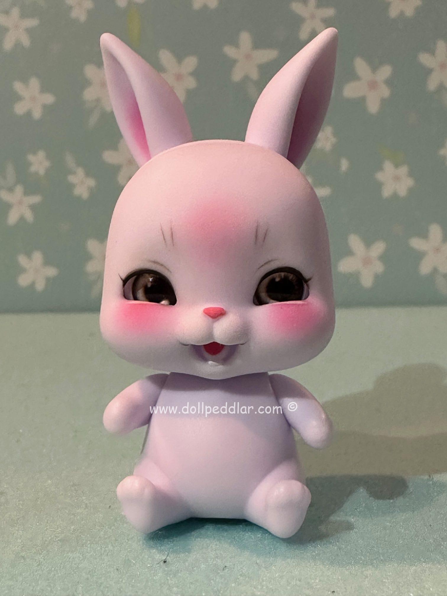 Lati Pet Rabbit Pink Laughing face 4" 10cm - Image 5