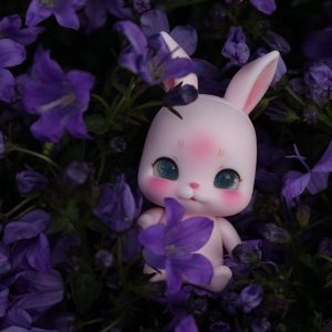Lati White  Rabbit Pet  Pink Smile 10cm, 4″  – Must Combine with Purchase of LW, LY, LL at retail